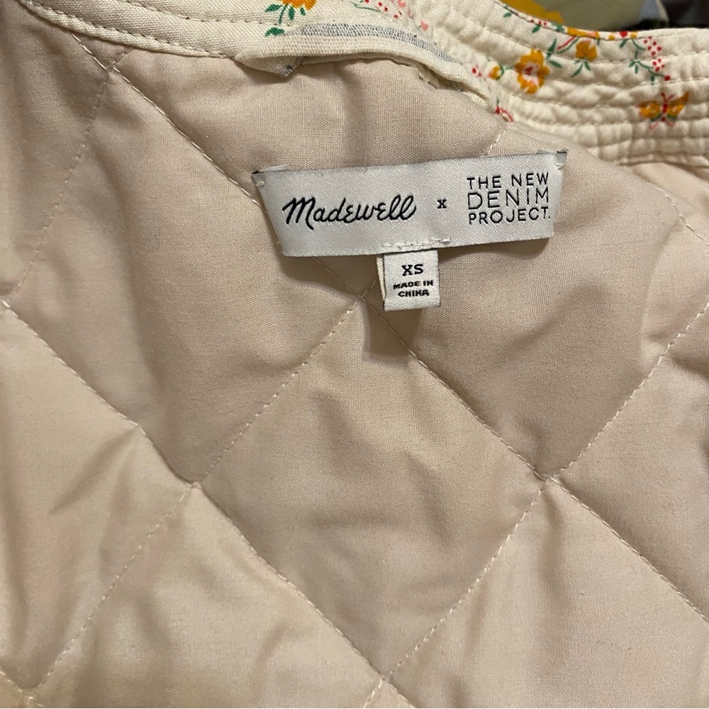 Madewell X The New Denim Project quilted patchwork wrap jacket, size XS - Picture 10 of 12